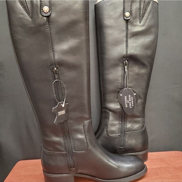 FAWNE International Concepts Size 5.5 M Black Leather Riding Boots - Picture 5 of 11